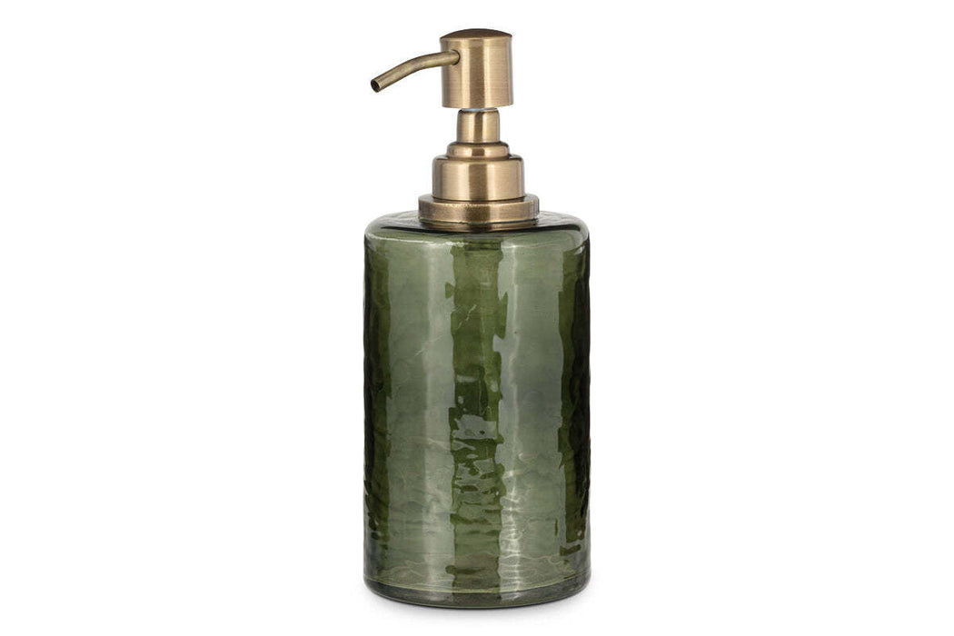 Ilcoso Recycled Hammered Glass Soap Dispenser Green