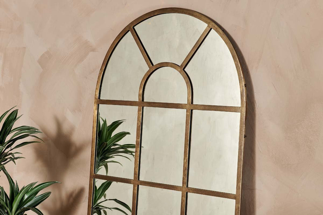 Imoma Iron Full Length Arch Mirror Brass