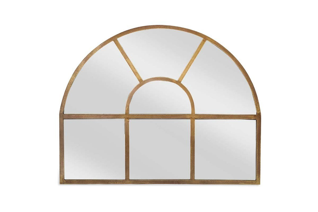 Imoma Iron Overmantel Arch Mirror Brass