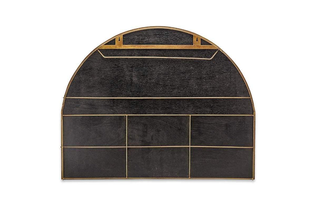Imoma Iron Overmantel Arch Mirror Brass