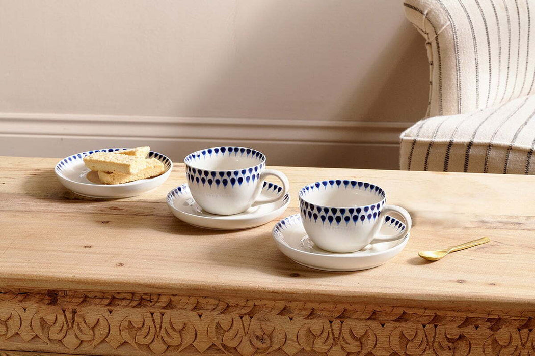 Indigo Drop Cup Saucer
