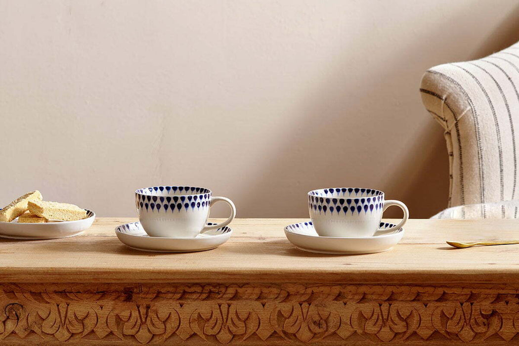 Indigo Drop Cup Saucer