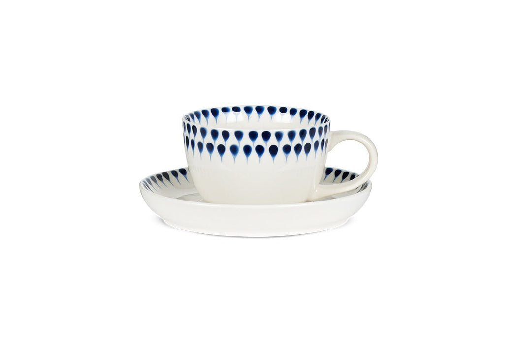 Indigo Drop Cup Saucer