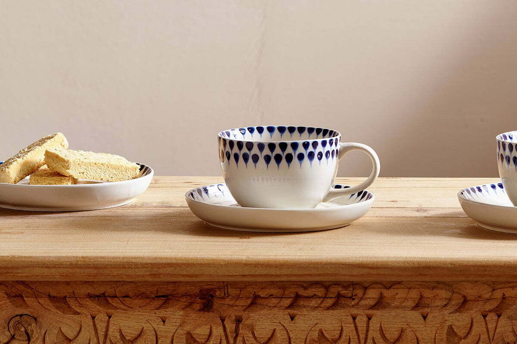 Indigo Drop Cup Saucer