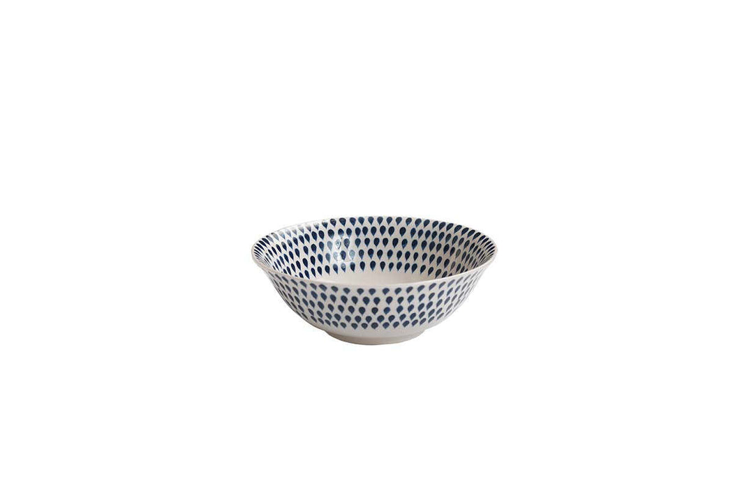 Indigo Drop Set Cream Indigo Set Of 12