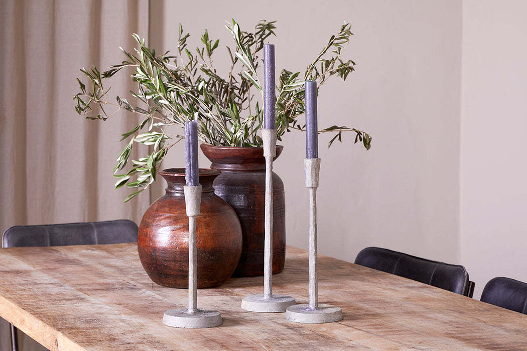 Inigo Candle Holder Aged Zinc