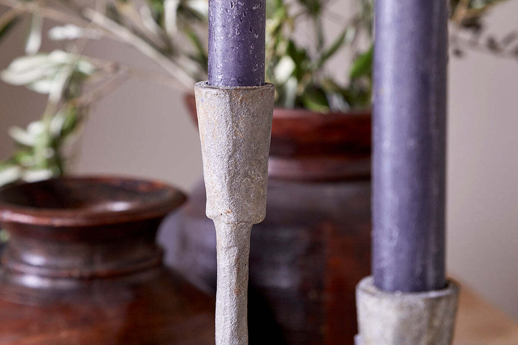 Inigo Candle Holder Aged Zinc