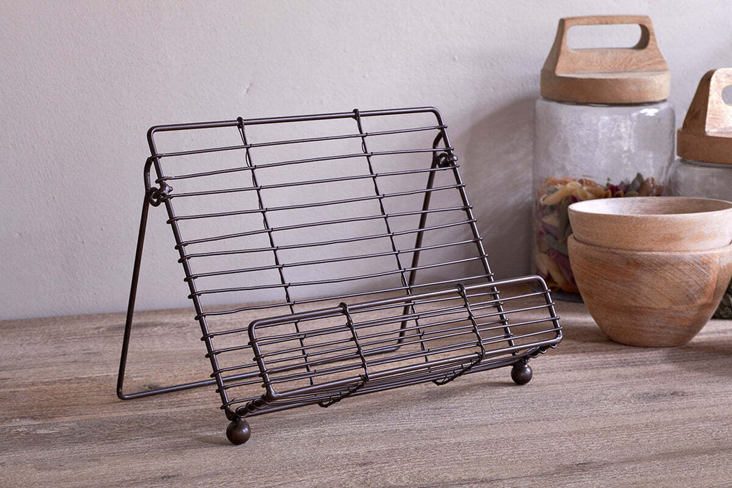 Inkollu Wire Bookstand Aged Brass