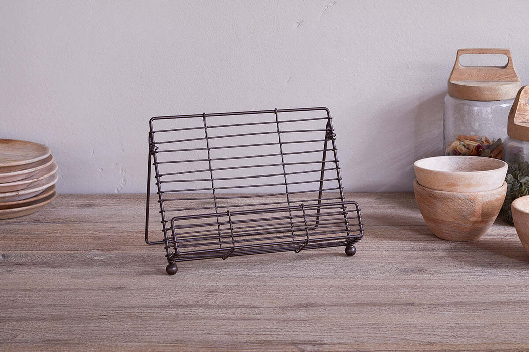 Inkollu Wire Bookstand Aged Brass
