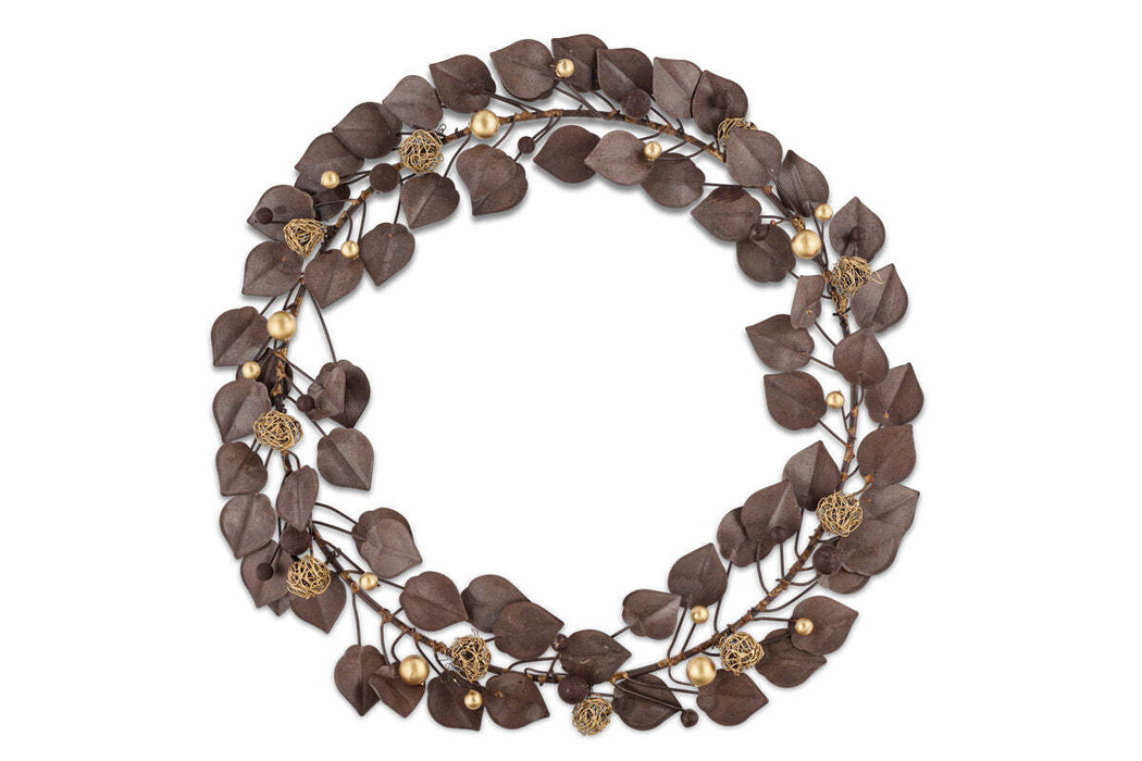 Ishana Wreath Antique Brass