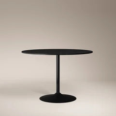 Isla 4 Seat Round Wooden Dining Table | Black