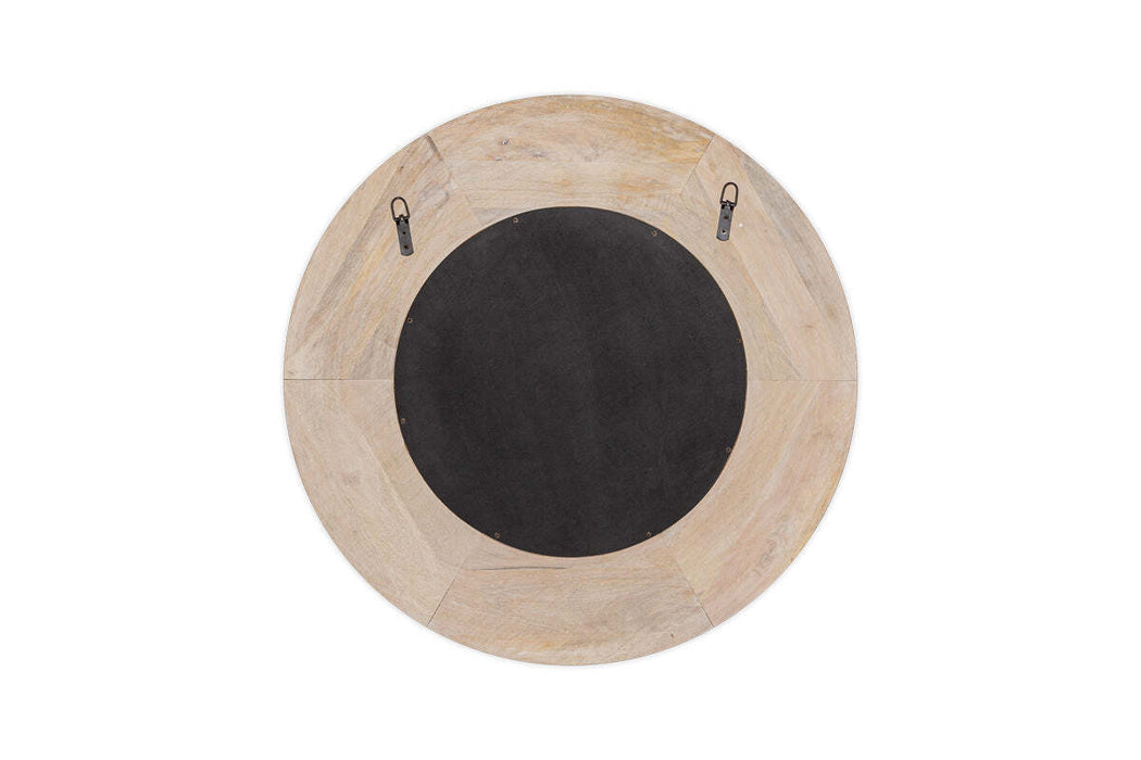 Itwa Mango Wood Carved Mirror Natural