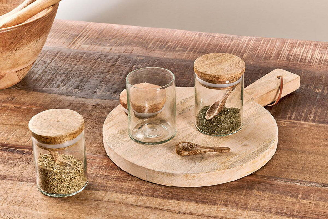 Izaan Spice Jar Clear Set Of 3
