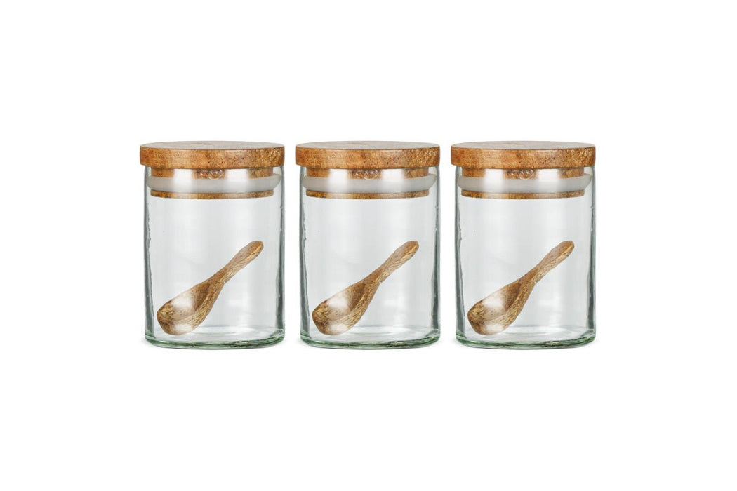 Izaan Spice Jar Clear Set Of 3