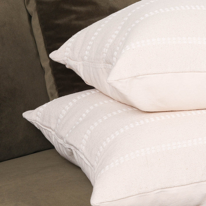 Cotton Stripe Stitching Cushion Cover 55cm