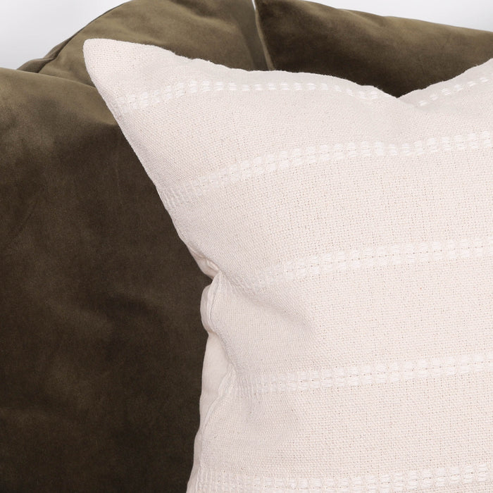 Cotton Stripe Stitching Cushion Cover 55cm