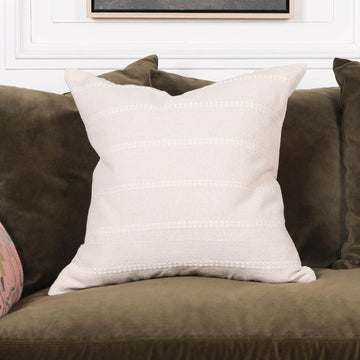 Cotton Stripe Stitching Cushion Cover 55cm