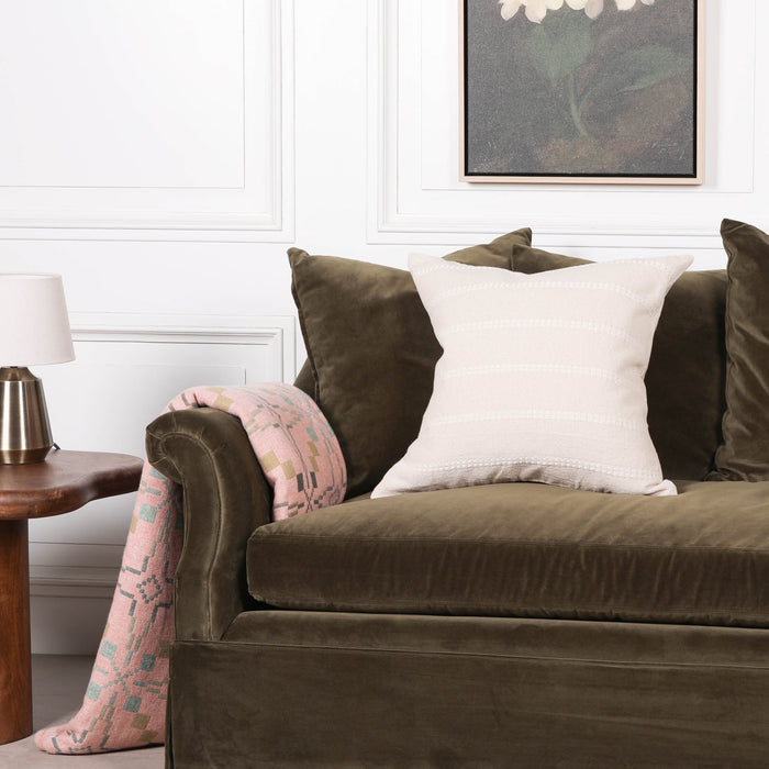 Cotton Stripe Stitching Cushion Cover 55cm