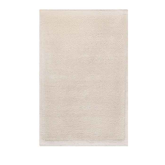 Ivory Pebble Wool Border Rug 170x120cm