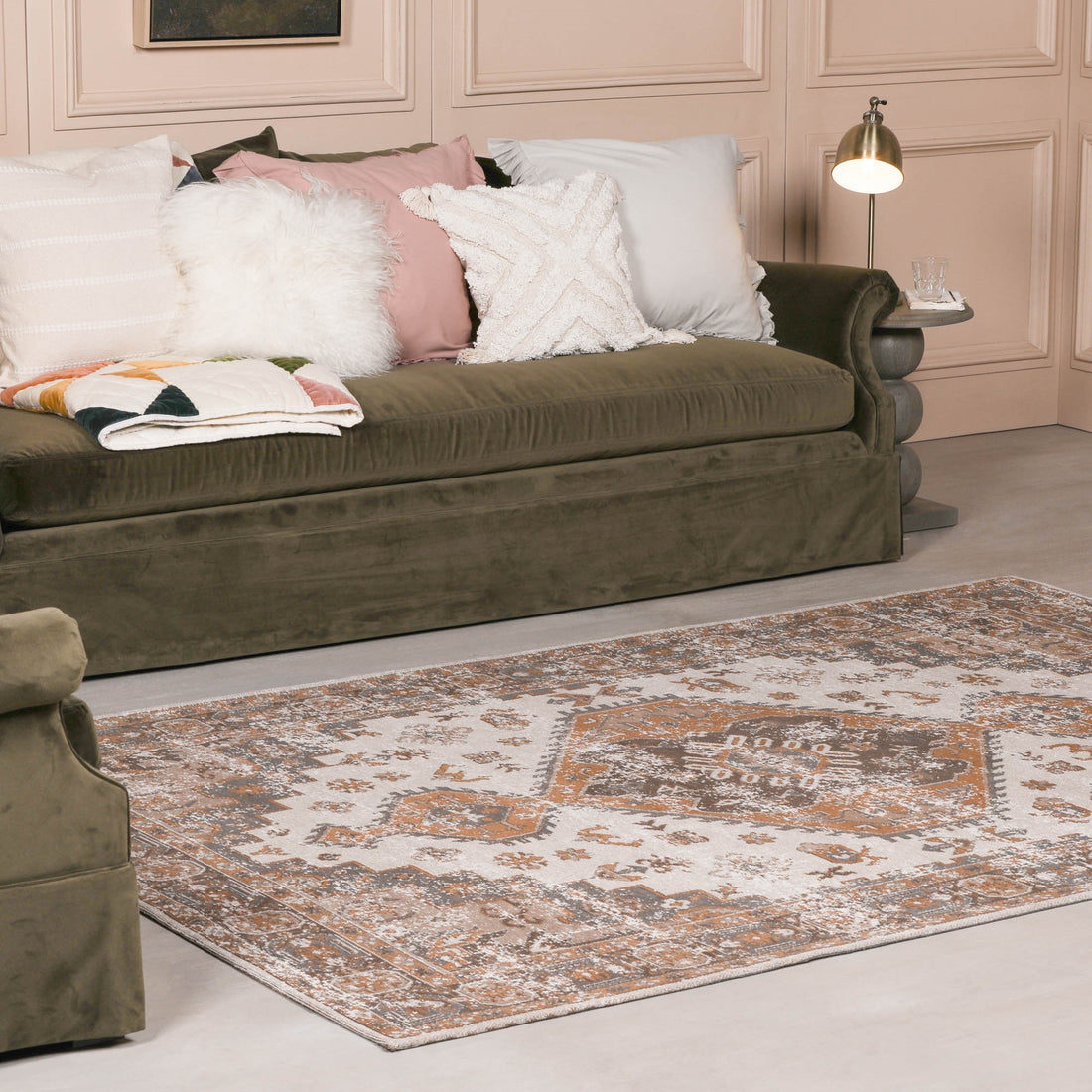 Brown Chenille Rug 260x180cm