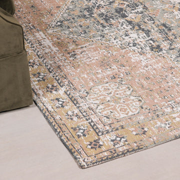 Marine Pink Chenille Washed Rug 230x160cm