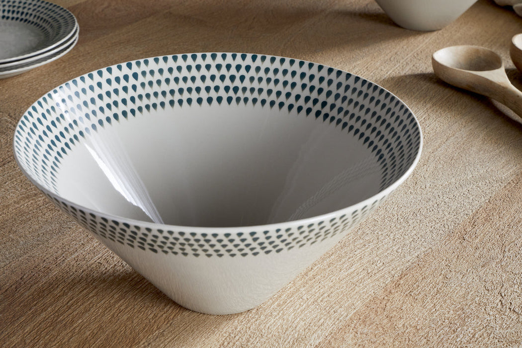 Juniper Drop Serving Bowl Cream Juniper Large