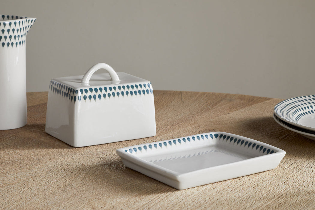 Juniper Drop Butter Dish Cream Juniper