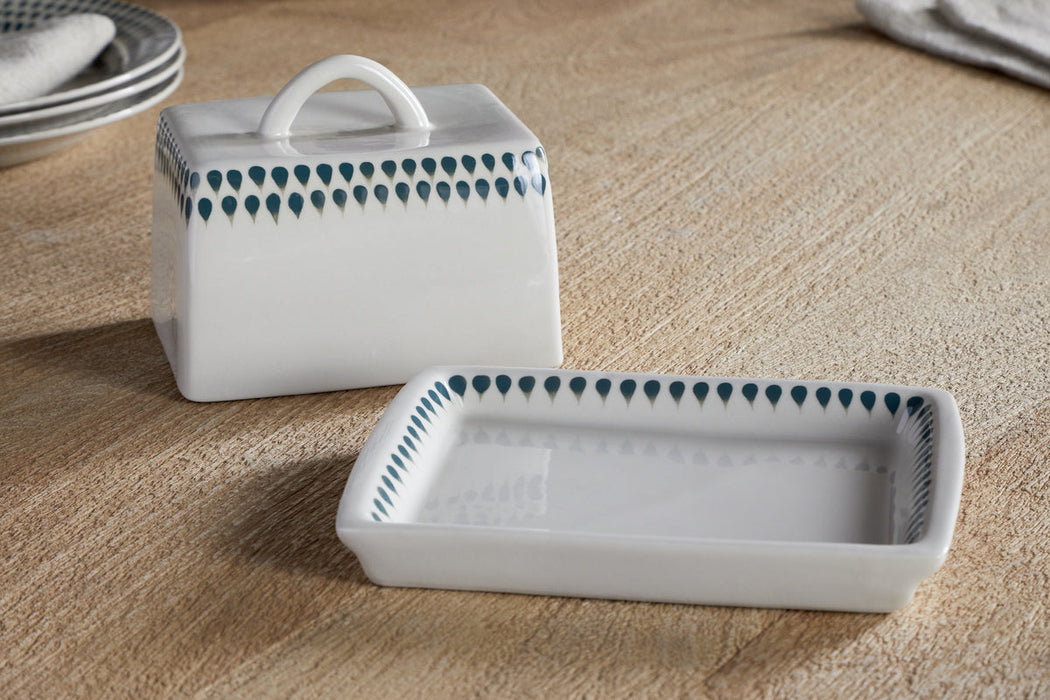 Juniper Drop Butter Dish Cream Juniper