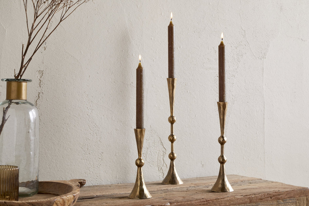 Javanee Candle Holder Antique Brass