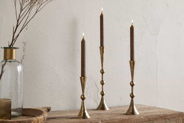 Javanee Candle Holder - Antique Brass