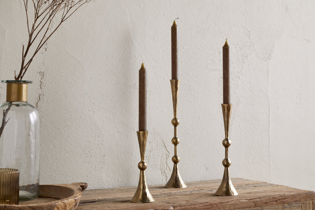 Javanee Candle Holder Antique Brass
