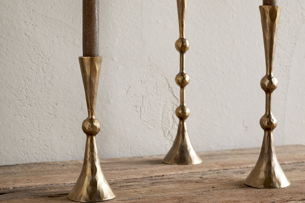 Javanee Candle Holder Antique Brass