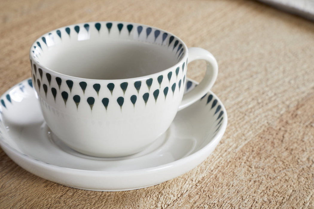 Juniper Drop Cup Saucer Cream Juniper