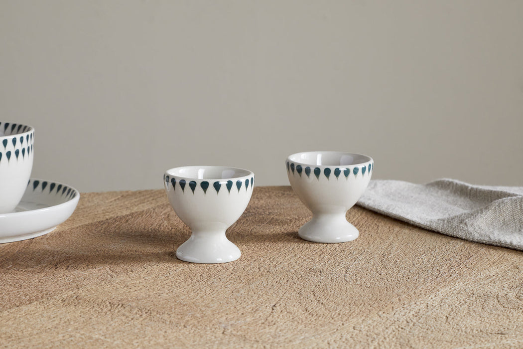Juniper Drop Egg Cups Cream Juniper Set Of 2