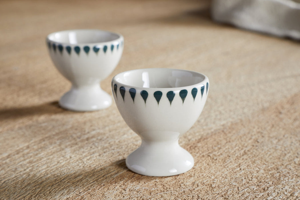 Juniper Drop Egg Cups Cream Juniper Set Of 2