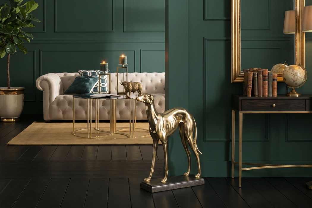 Decorative Statue Greyhound 50cm Gold