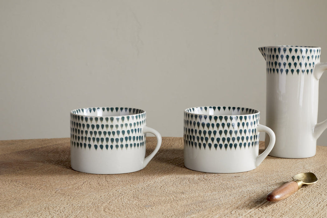 Juniper Drop Mug Cream Juniper Large Set Of 2