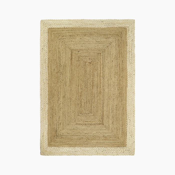 Jenson Jute Rug White & Natural