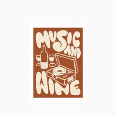 Music & Wine Graphic Print
