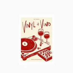 Vinyl & Vino Graphic Print