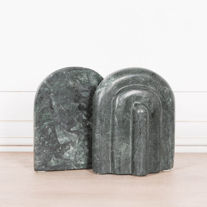 Natural Green Marble Bookends