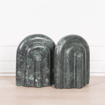 Natural Green Marble Bookends