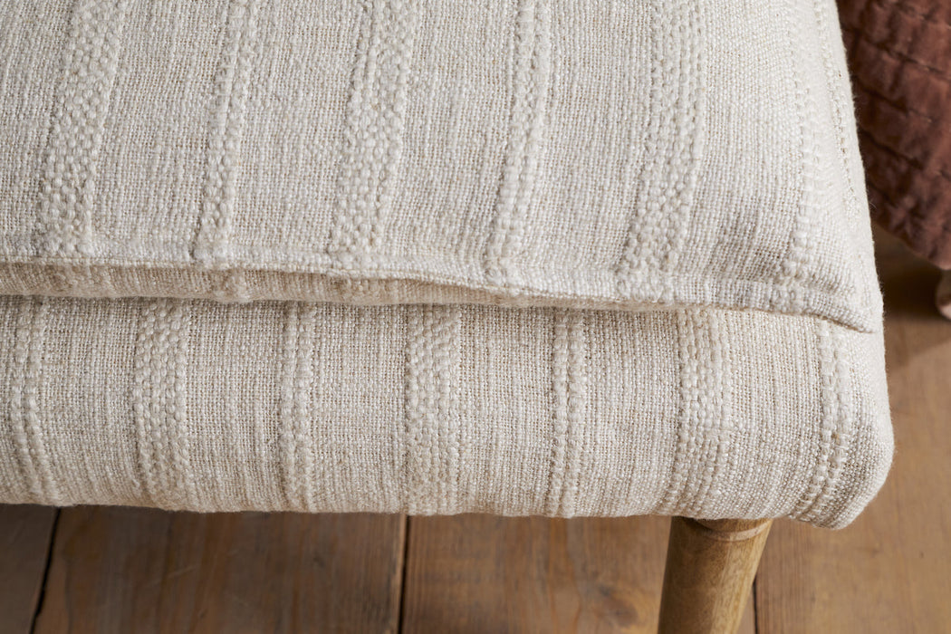 Kiana Cotton Upholstered Bench Natural