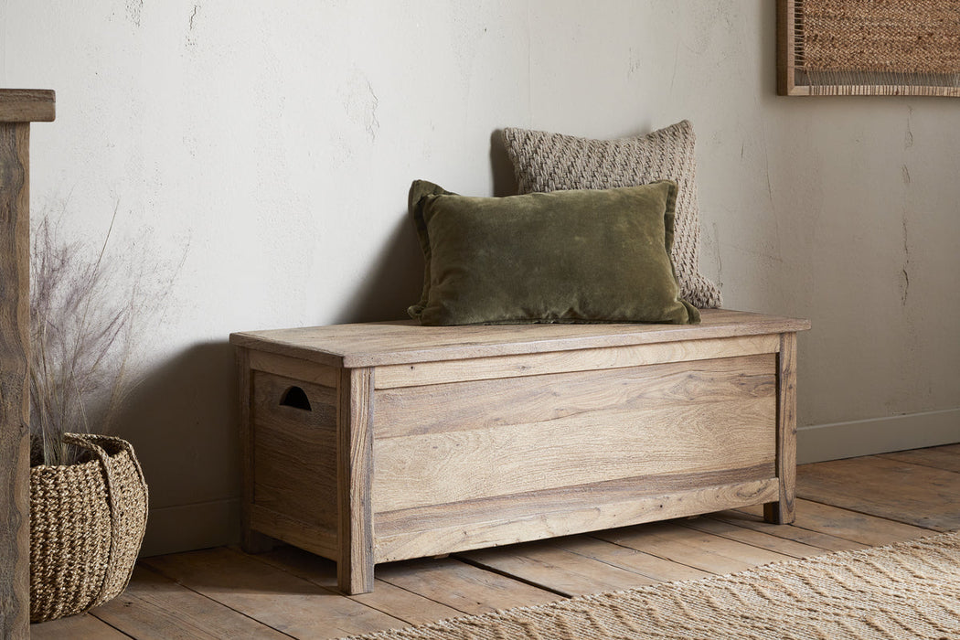 Karadi Reclaimed Wood Storage Bench Natural