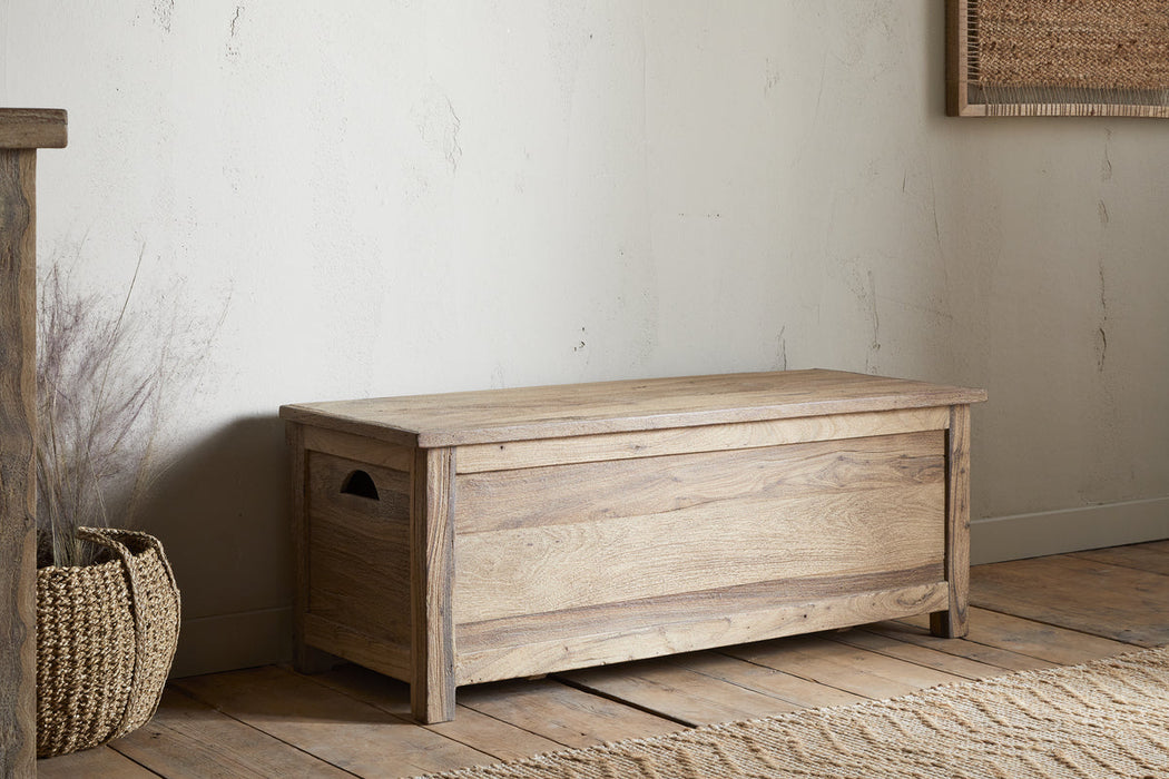 Karadi Reclaimed Wood Storage Bench Natural