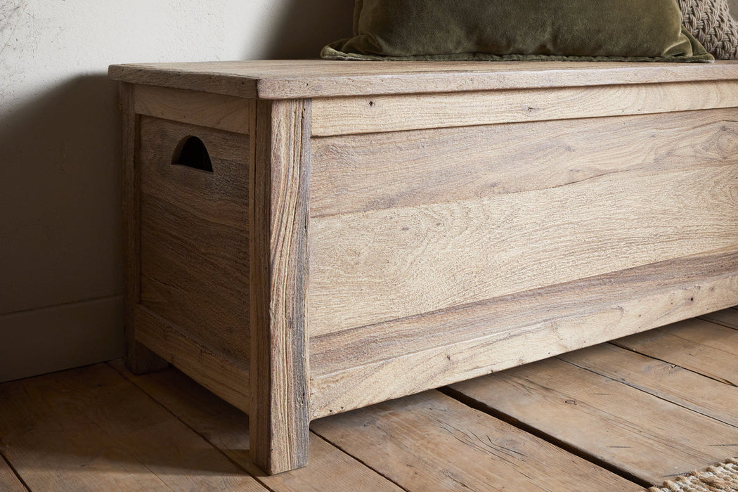 Karadi Reclaimed Wood Storage Bench Natural