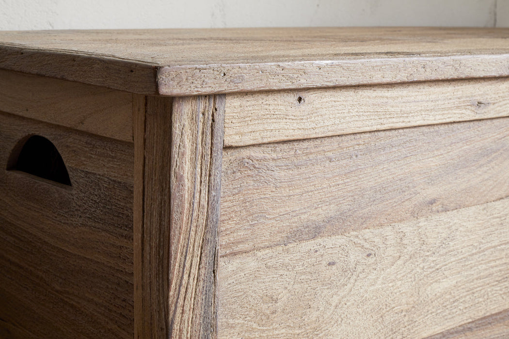 Karadi Reclaimed Wood Storage Bench Natural