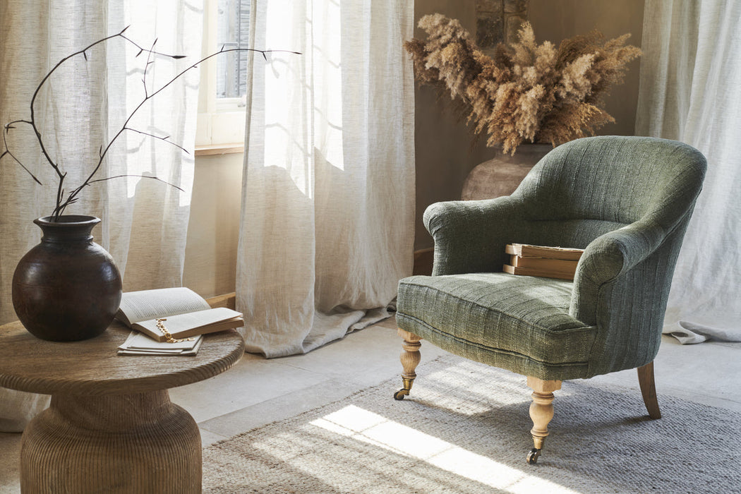 Kiana Cotton Armchair Moss