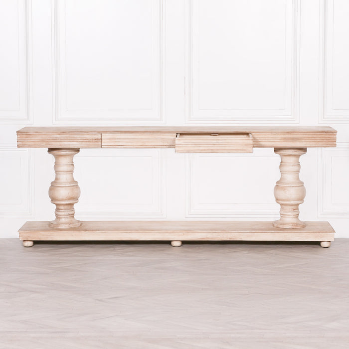 Wooden Console Table with Drawers