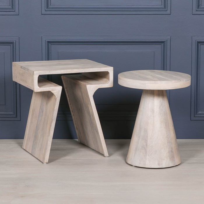 Blanchie Wooden Nesting Side Occasional Table